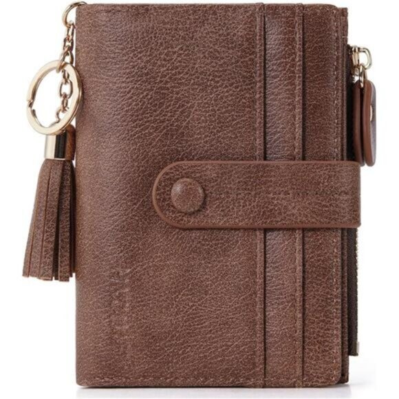 Womens Wallet Small, Card Holder Coffee - Picture 1 of 7